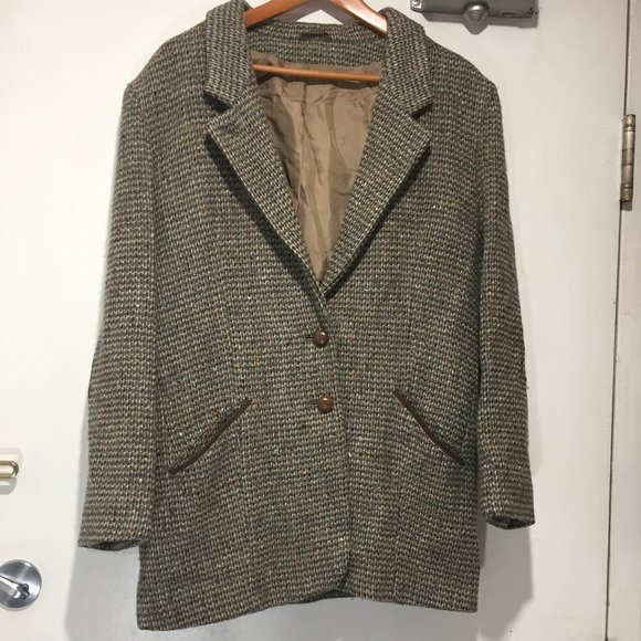 VINTAGE WOOL DONEGAL TWEED JACKETS SIZE L - Picture 4 of 10